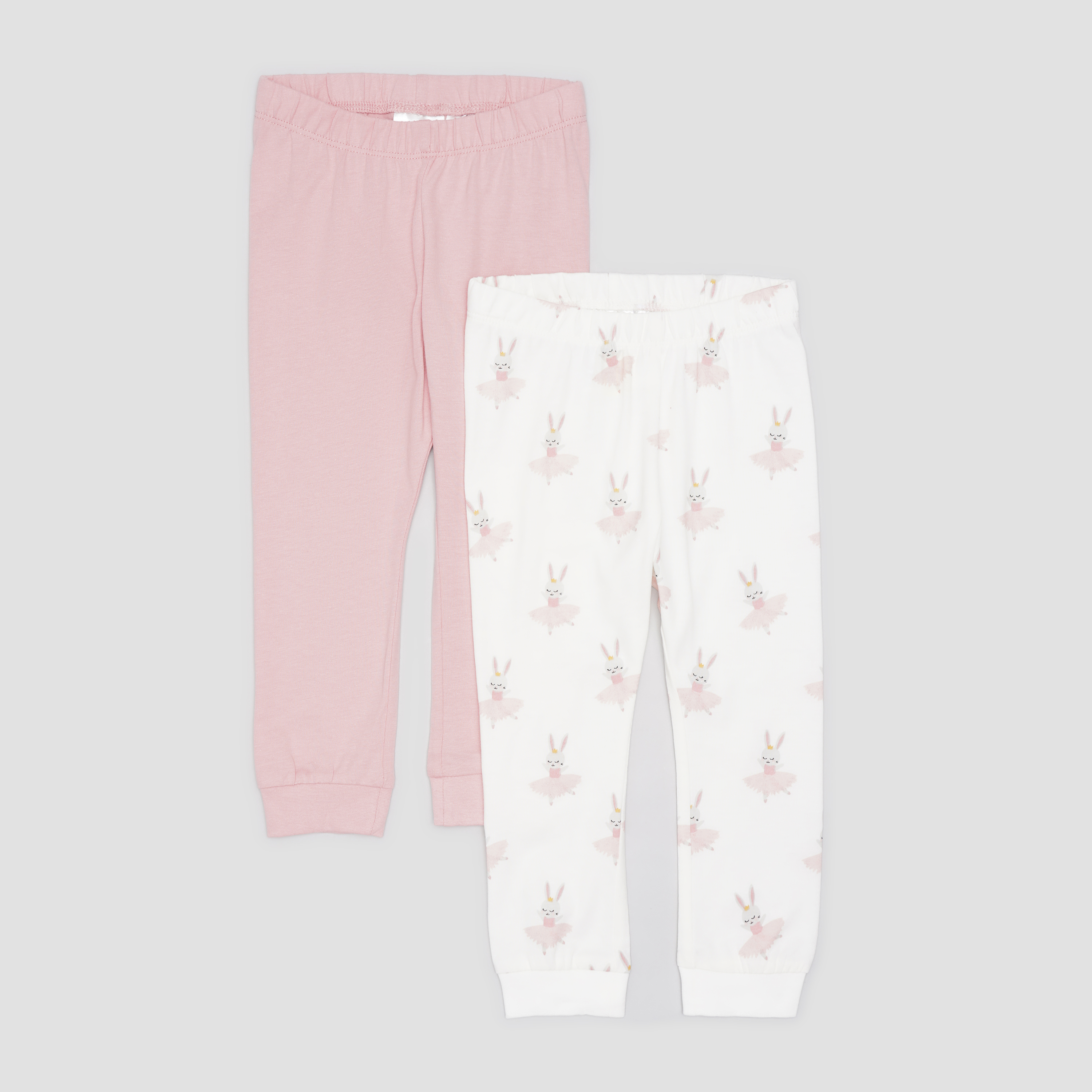 

Штанишки H&M 2110-8658772 86 см 2 шт Молочно-розовые