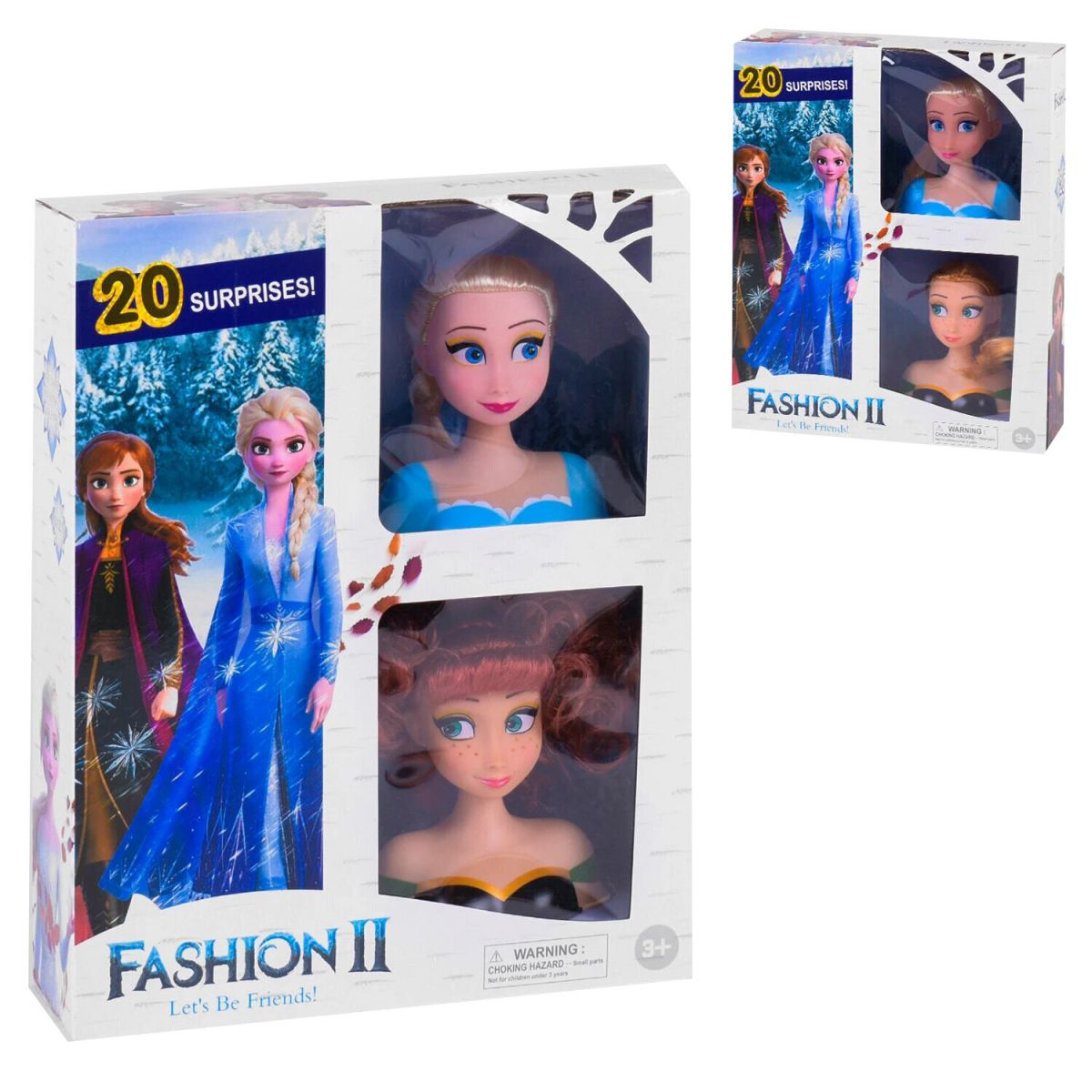 

Кукла-манекен TOYS для причесок Анна и Эльза Холодное сердце LK 1042-1, 2 куклы, аксессуары, в коробке (171048)
