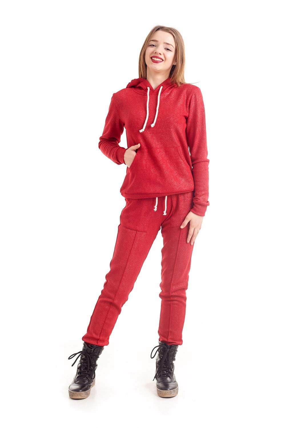 

Костюм трикотажний спортивного крою підлітковий Diвa 158 червоний(26104-1)