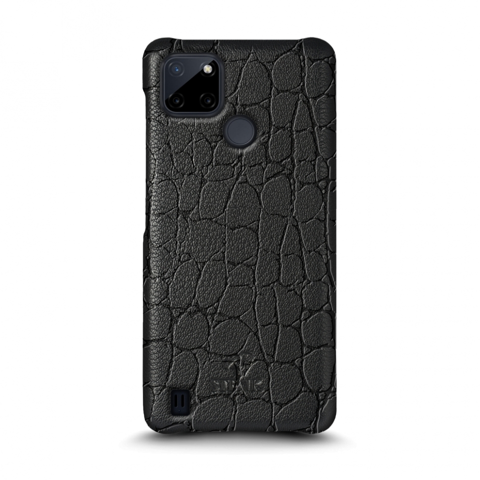 

Кожаная накладка Stenk Reptile Cover для Realme C21Y Чёрная