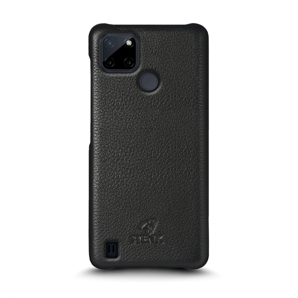 

Кожаная накладка Stenk Cover для Realme C21Y Чёрная
