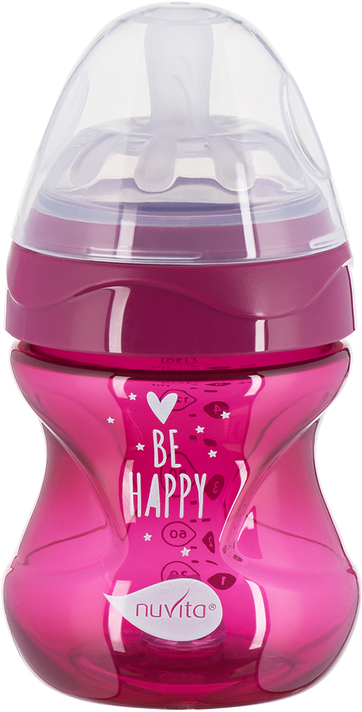 Акція на Детская Антиколиковая бутылочка для кормления Nuvita Mimic Cool 150 мл Пурпурная (NV6012PURPLE) від Rozetka UA