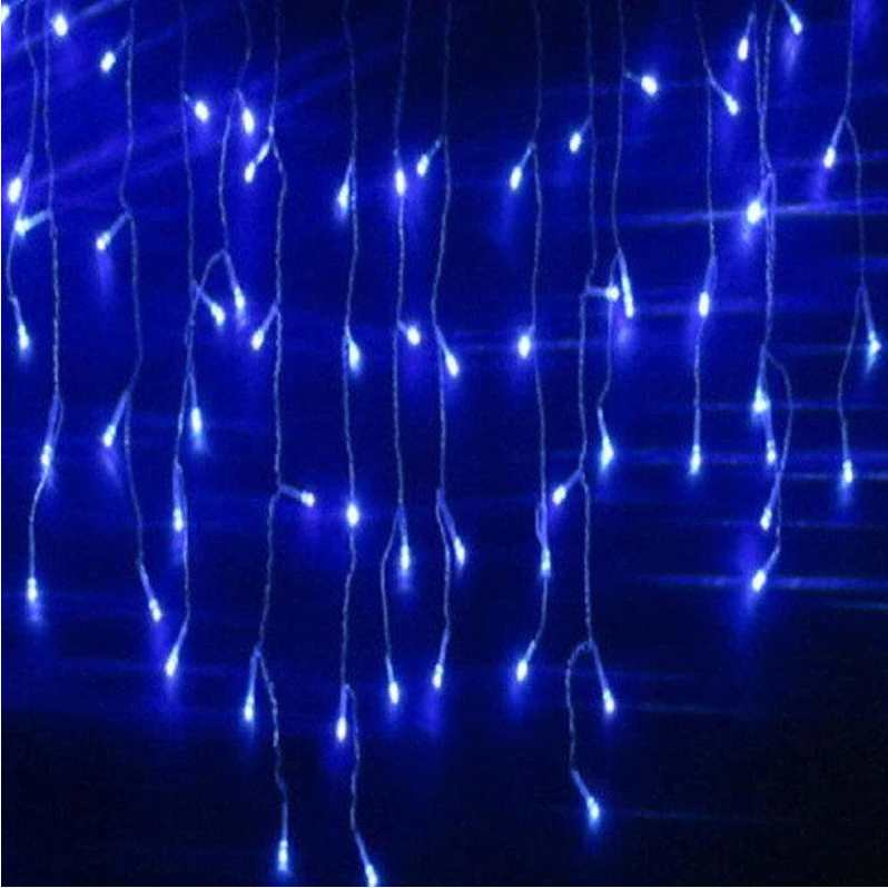 

Гирлянда светодиодная Бахрома TOPA комнатная 120 LED 3х0.7 метра Синий