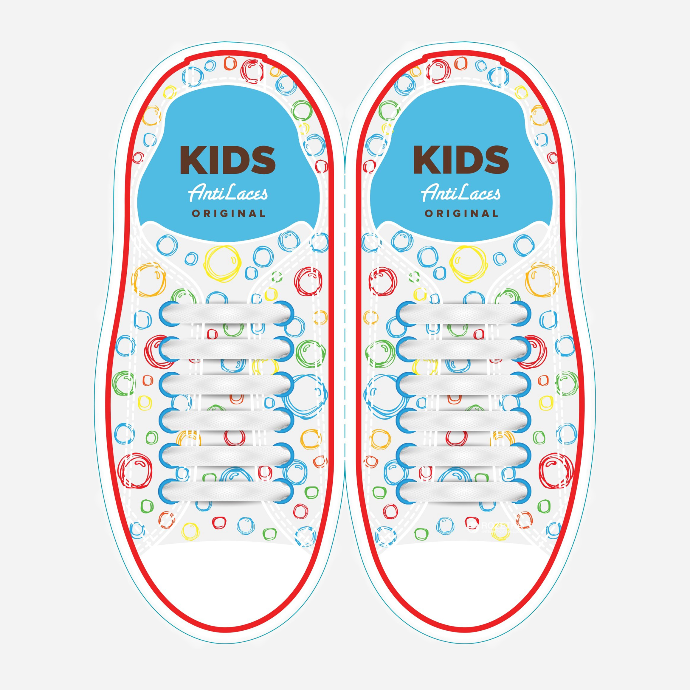 

Силиконовые антишнурки AntiLaces Kids KW38 12 шт Белые