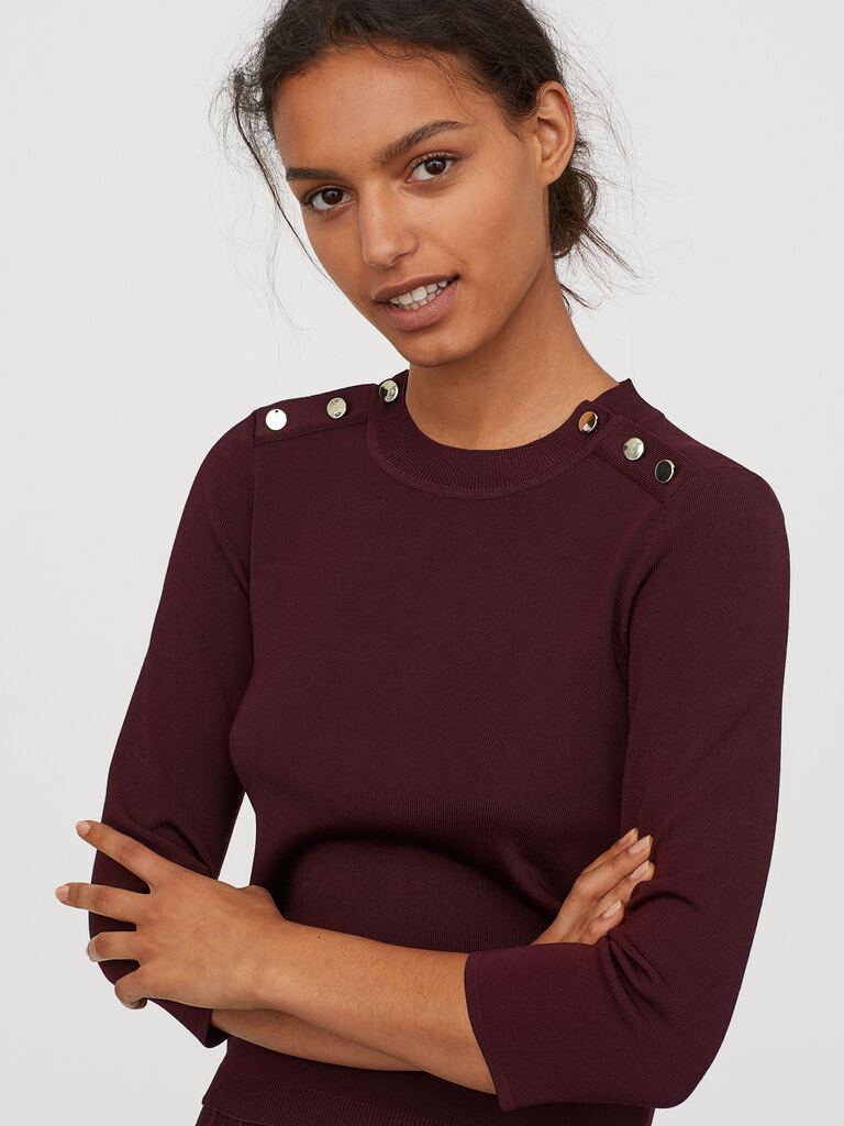 

Джемпер H&M 060827420  Бордовый, Джемпер H&M 060827420 XS Бордовый