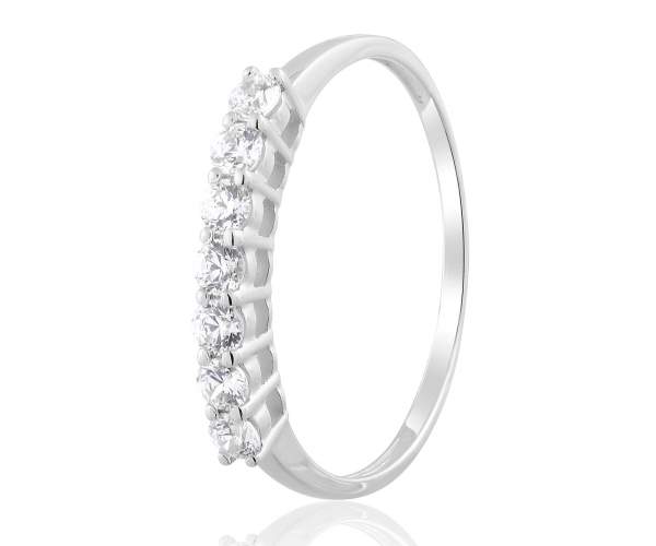 

Кольцо-дорожка из белого золота с камнями SWAROVSKI Zirconia, КД4196/1SW, 18.5 размер