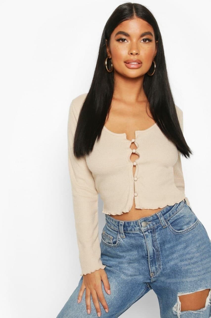

Топ Boohoo 40 бежевый 520321500062