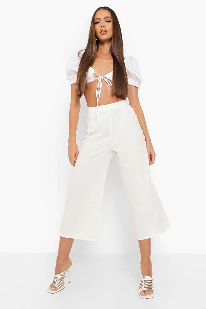 

Брюки Boohoo  белый 8520123003786, Брюки Boohoo 40 белый 8520123003786
