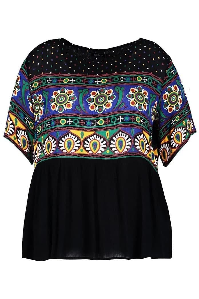 

Топ Boohoo 46 черный с разноцветным 8520123003654