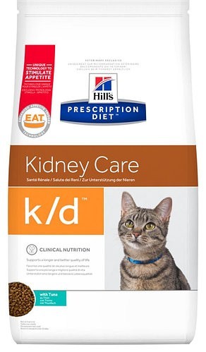 

Сухой корм для кошек Hill's Prescription Diet Feline k/d Kidney Care для поддержания функции почек и/или сердца, с тунцом 1,5 кг (11142)(052742018577)