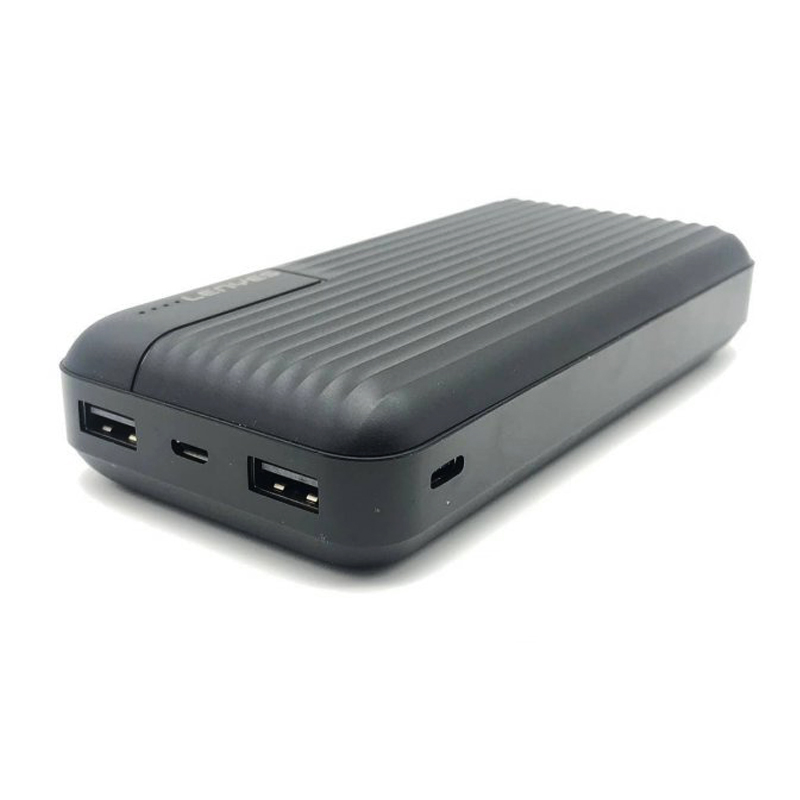 

Внешний аккумулятор для телефона Power Bank Lenyes PX261 портативное зарядное устройство на 20000 Mah с LED индикатором заряда на 2 USB Черный