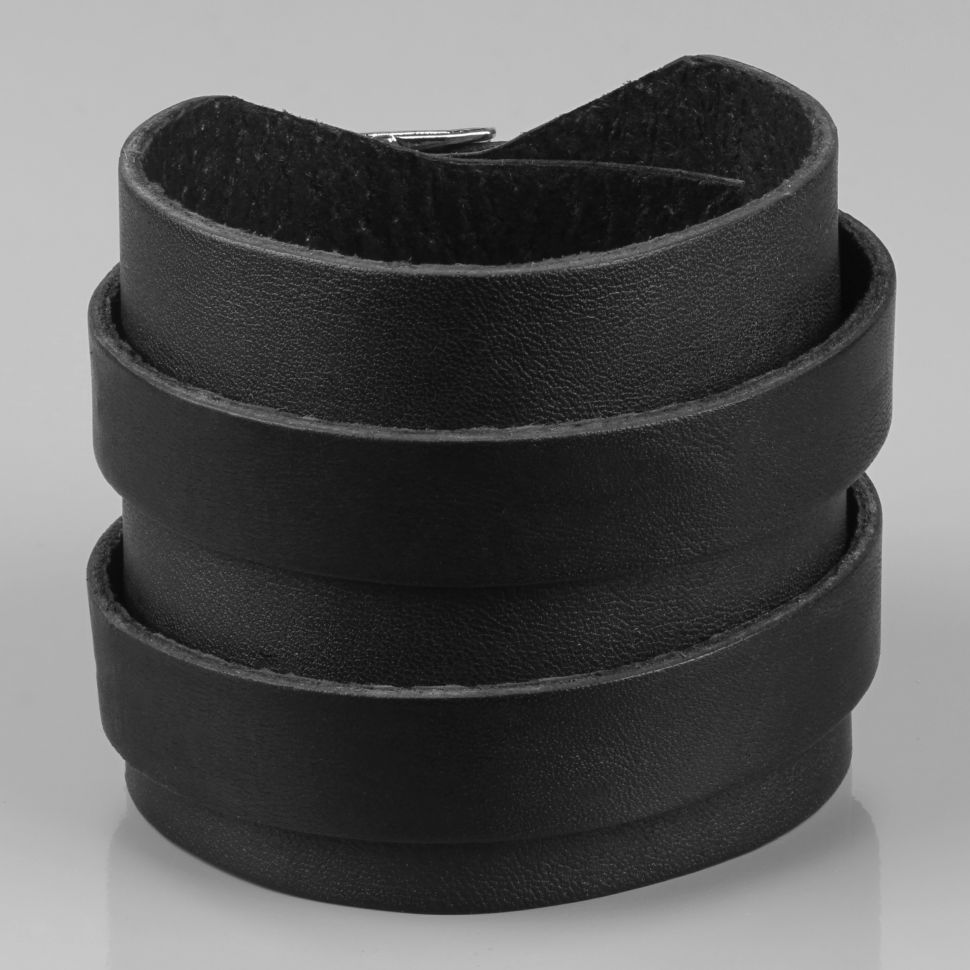 

Кожаный браслет мужской Scappa A-103 черный