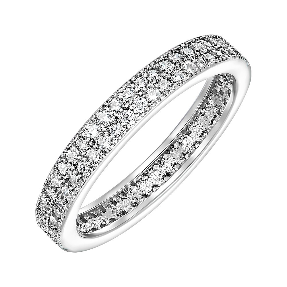 

Серебрняное кольцо с фианитами 000151675 18.5 размера