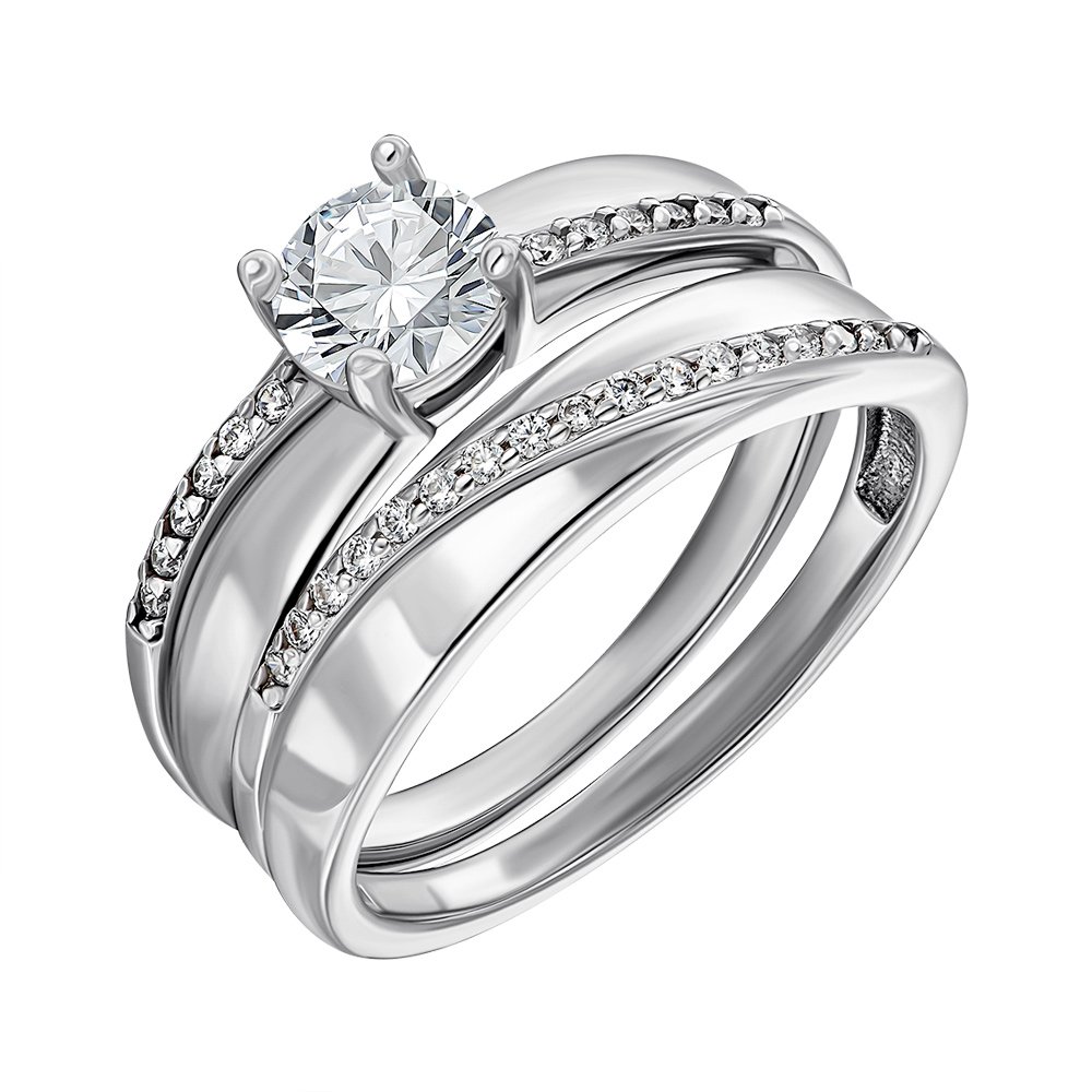 

Кольцо из серебра с фианитами 000151385 16.5 размера