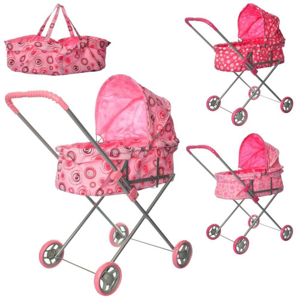 

Коляска для куклы METR+ 66х40х33 см Розовый 000144446