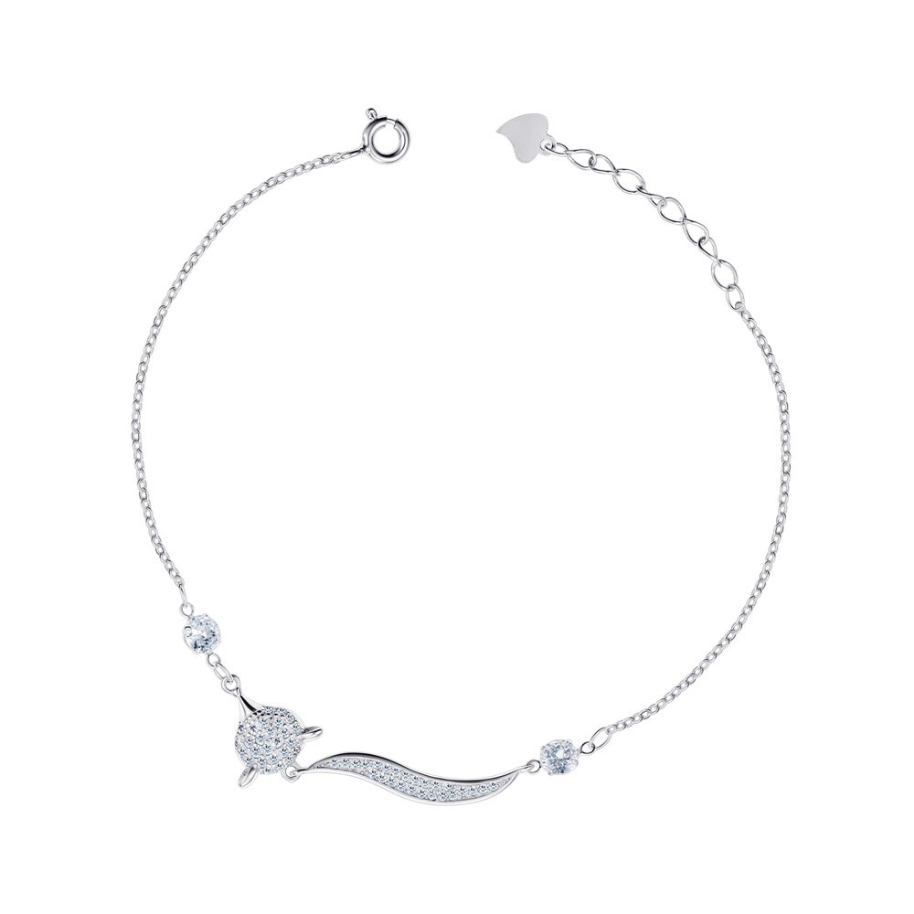 

Серебряный браслет с фианитами 000149026 16.5 размера