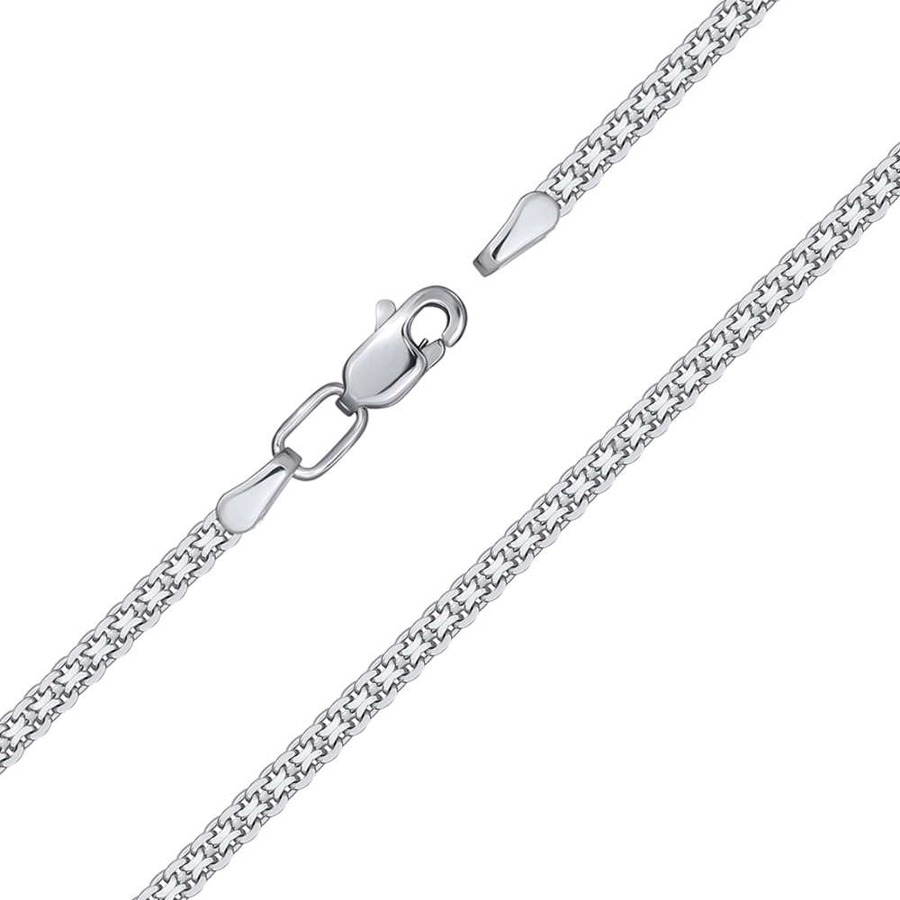 

Серебряный браслет в якорном плетении 2мм 000132738 16 размера