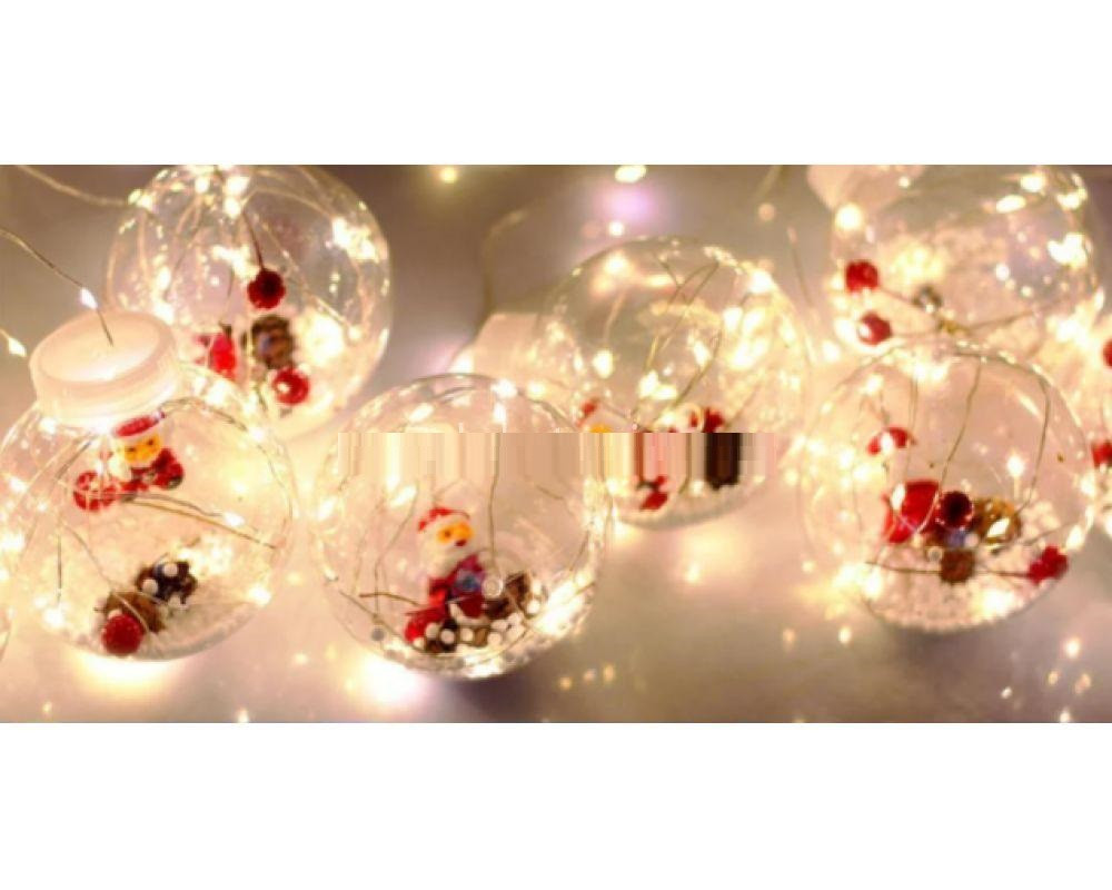 

Гирлянда Xmas микс 4 вида 200L W-1 Copper curtain ball lamp W белый 3M*1.5M