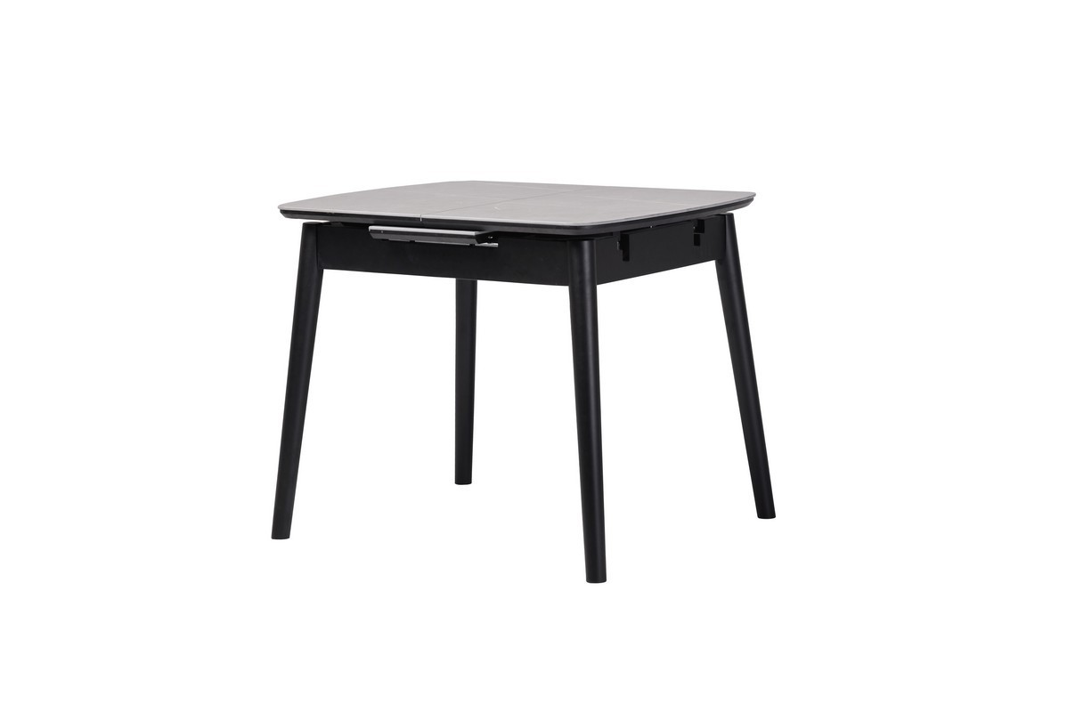 

Стол Грег 90-120x75x76 см айс грэй чёрный