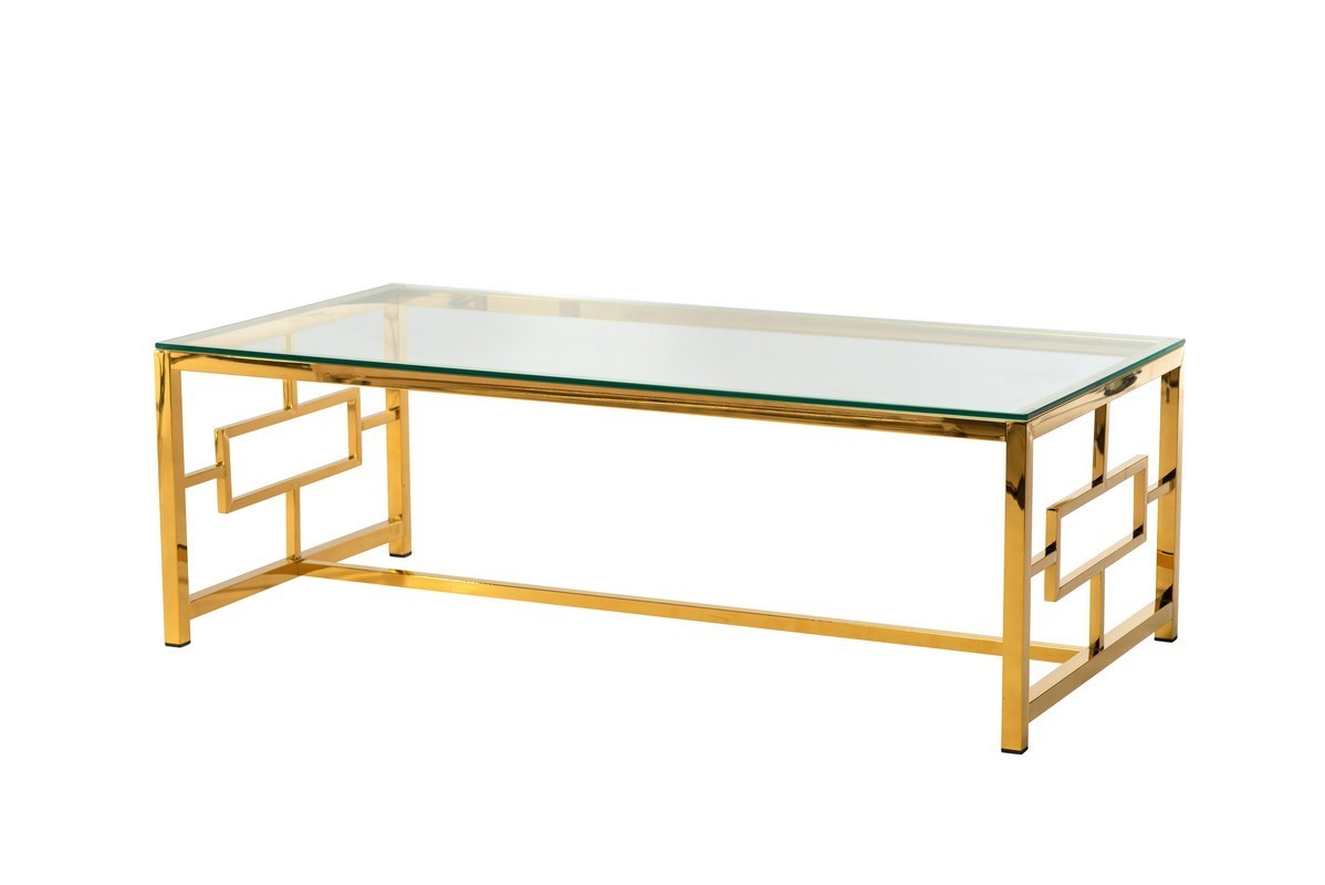 

Стол Брайтон 120x60x40 см прозрачный золото
