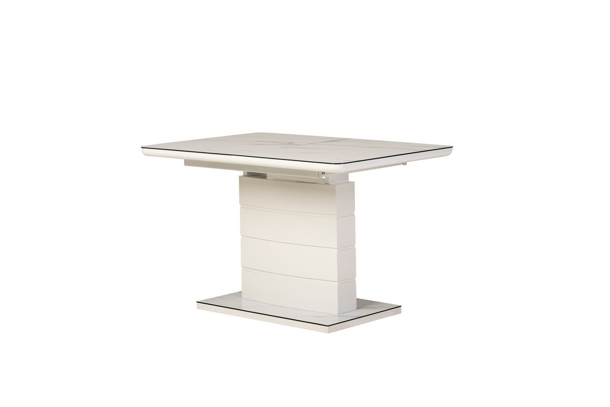 

Стол Терра 120-160x80x76 см белый кварц белый