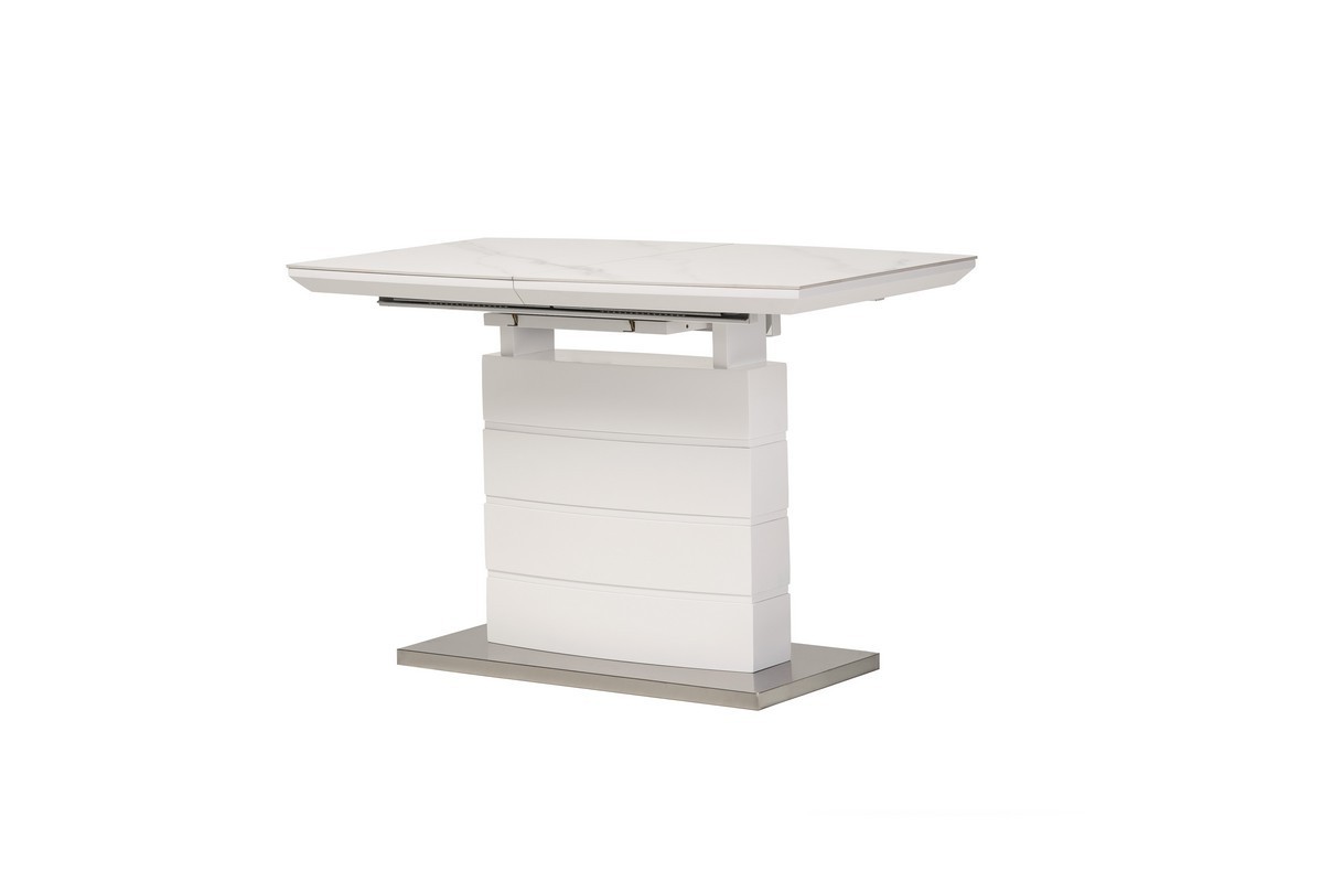 

Стол Марсело 110-150x70x76 см белый мрамор белый