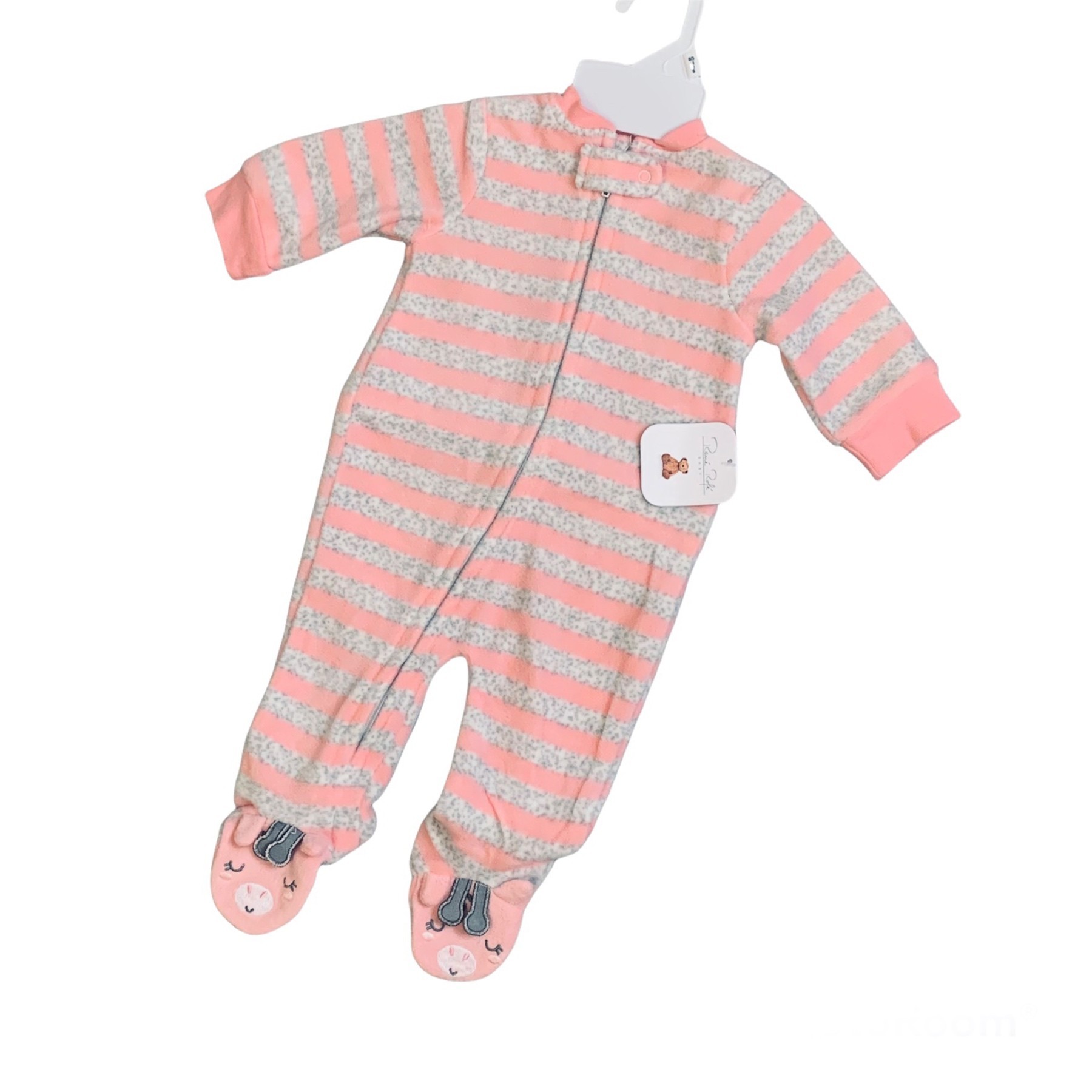 

Флисовій человечек Rene Rofe baby 0/3мес 45-61 см Розовый в полоску