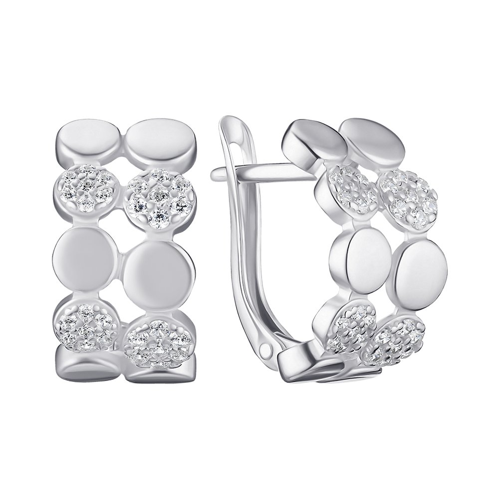 

Серебряные серьги с фианитами 000148464