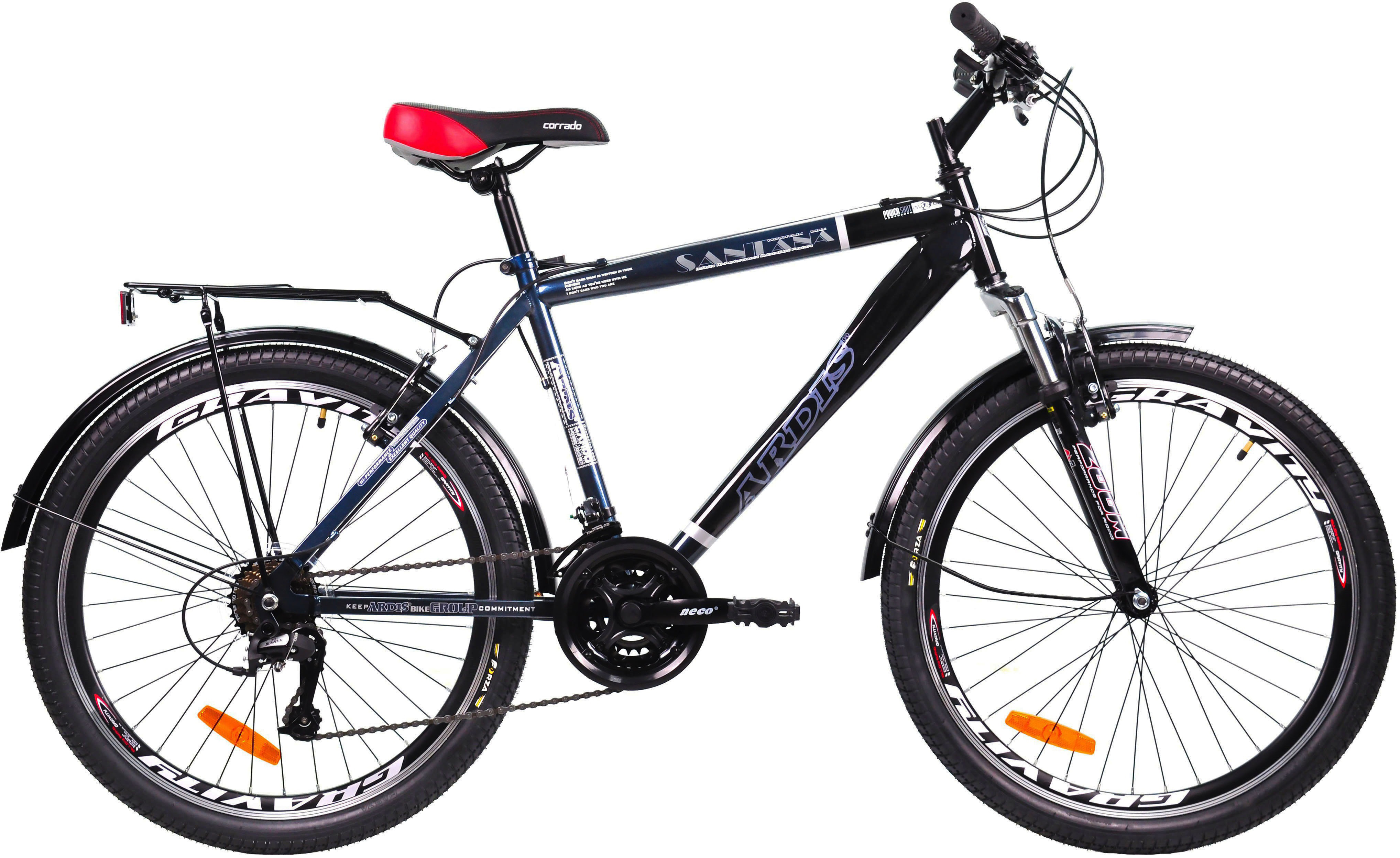 

Велосипед Ardis Santana Black 24" 15" 2021 Черно-серый (07092)