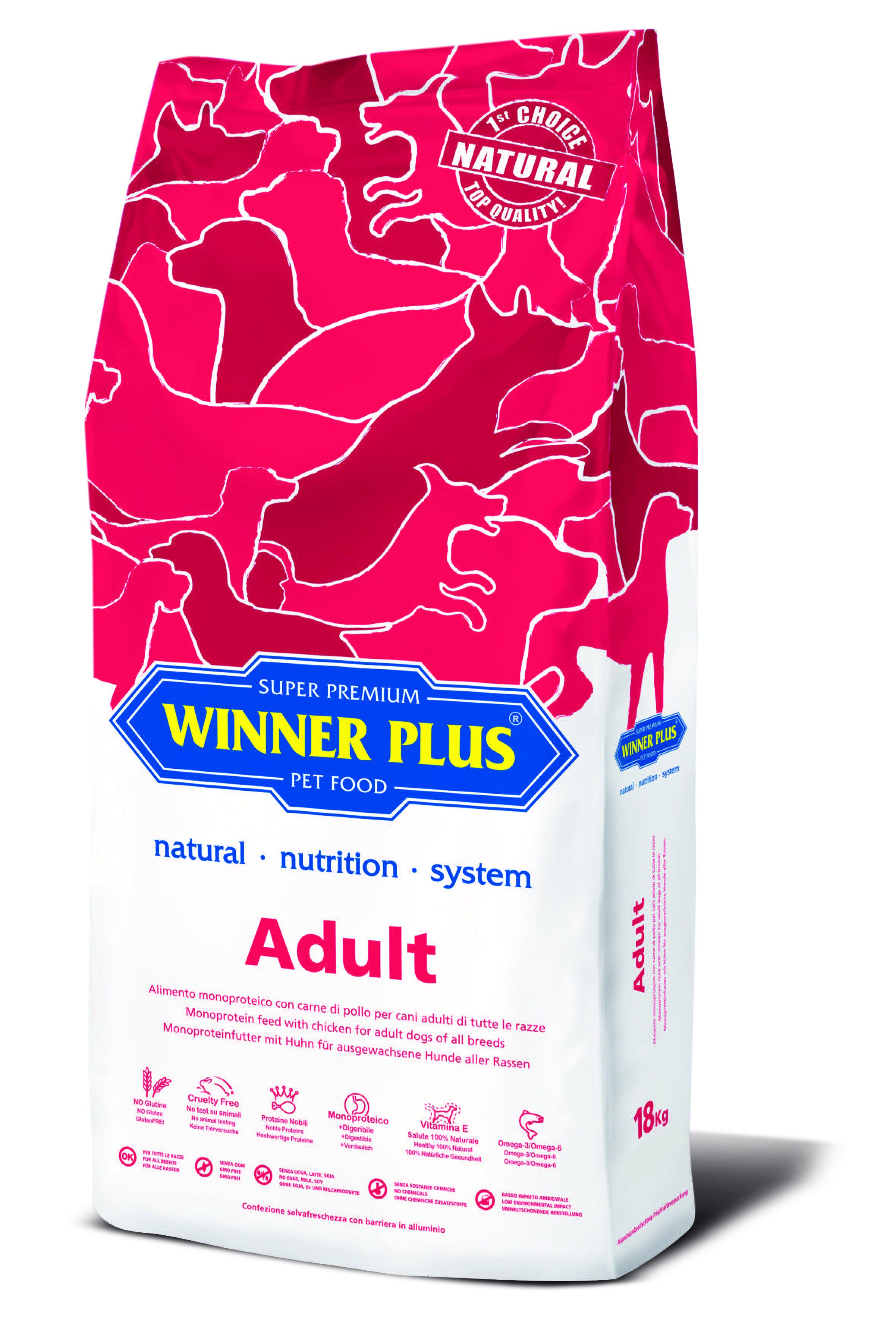 

Сухий корм для дорослих собак Winner Plus Super Premium Adult 18 кг