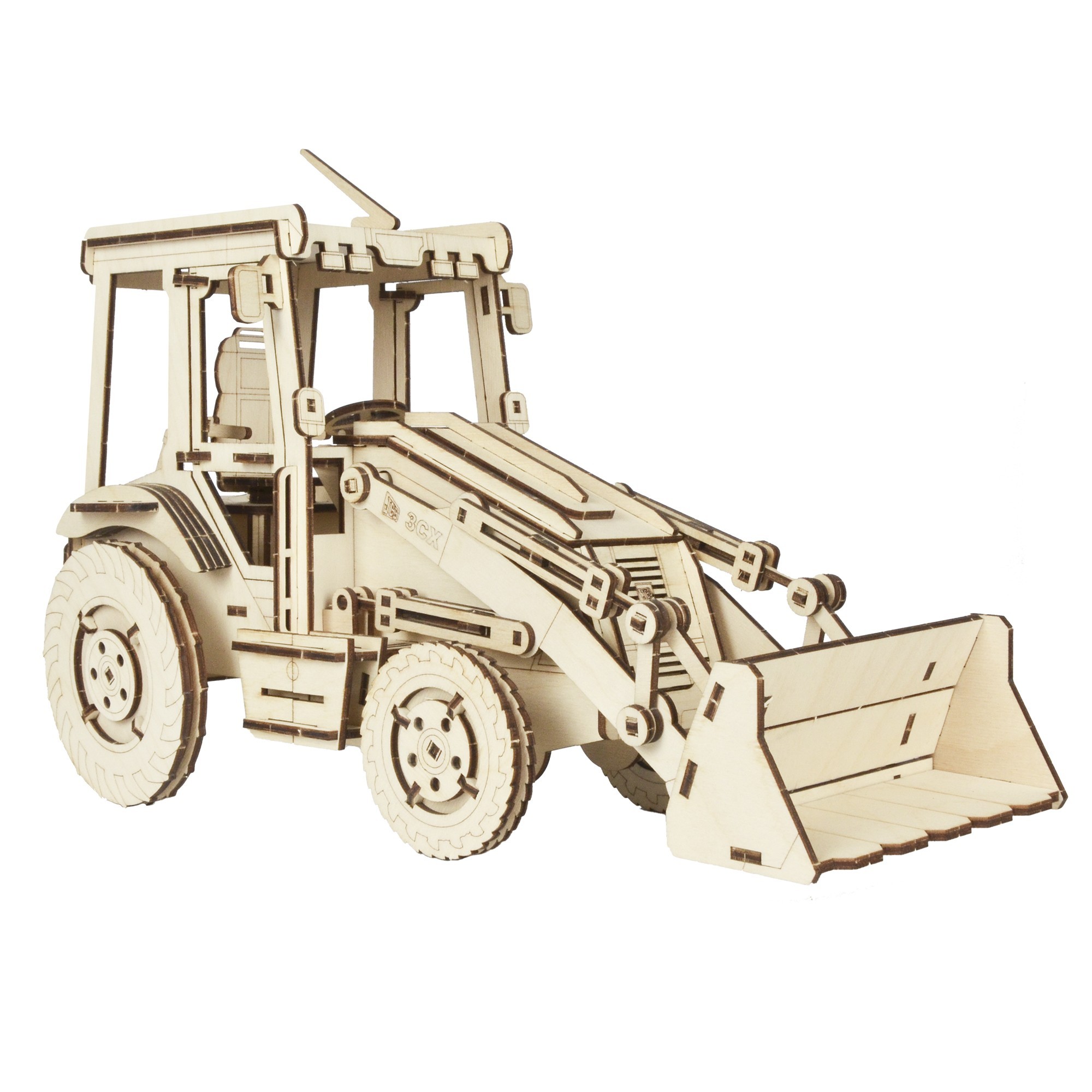 

Деревянный конструктор с красками Brain Cat "Экскаватор-Погрузчик JCB-3CX"