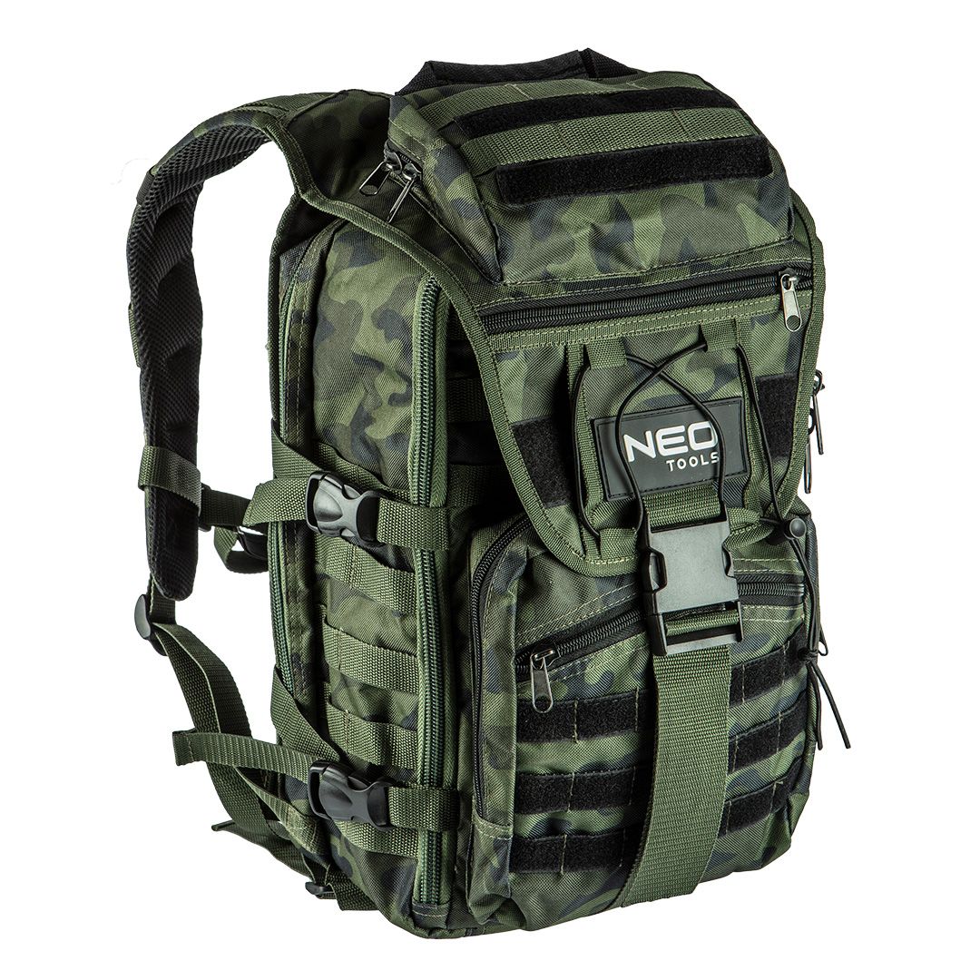 

Рюкзак NEO CAMO, 22 кармана, усиленный, полиэстер 600D, 50х29.5х19 см (84-321)
