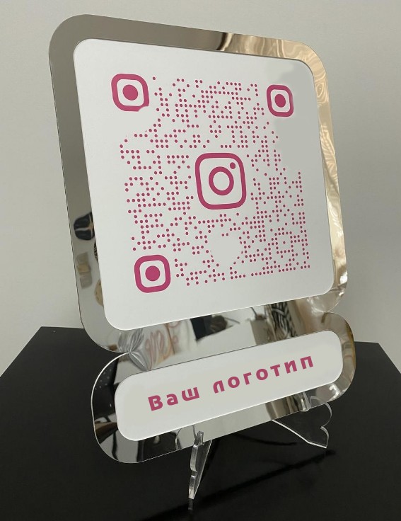

Инстаграм визитка нового образца с QR кодом инстамитка (инстаметка) инстаграм визитка Manific Decor 30*40 см