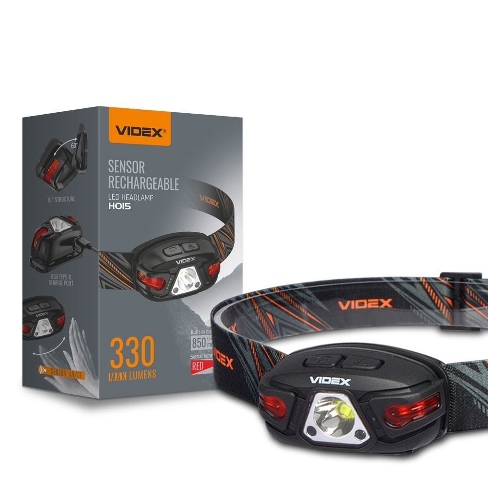 

Налобный светодиодный фонарик H015 VIDEX 330Lm 5000K