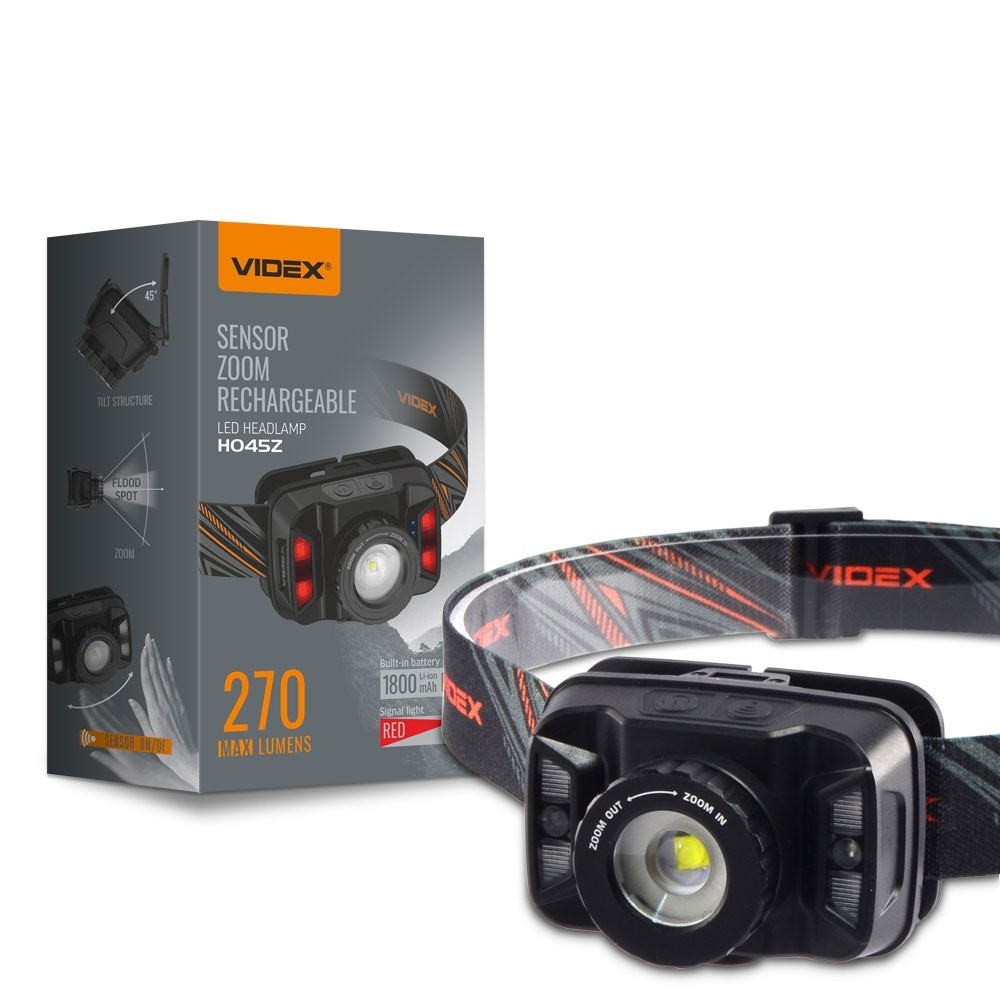 

Налобный светодиодный фонарик H045Z VIDEX 270Lm 5000K