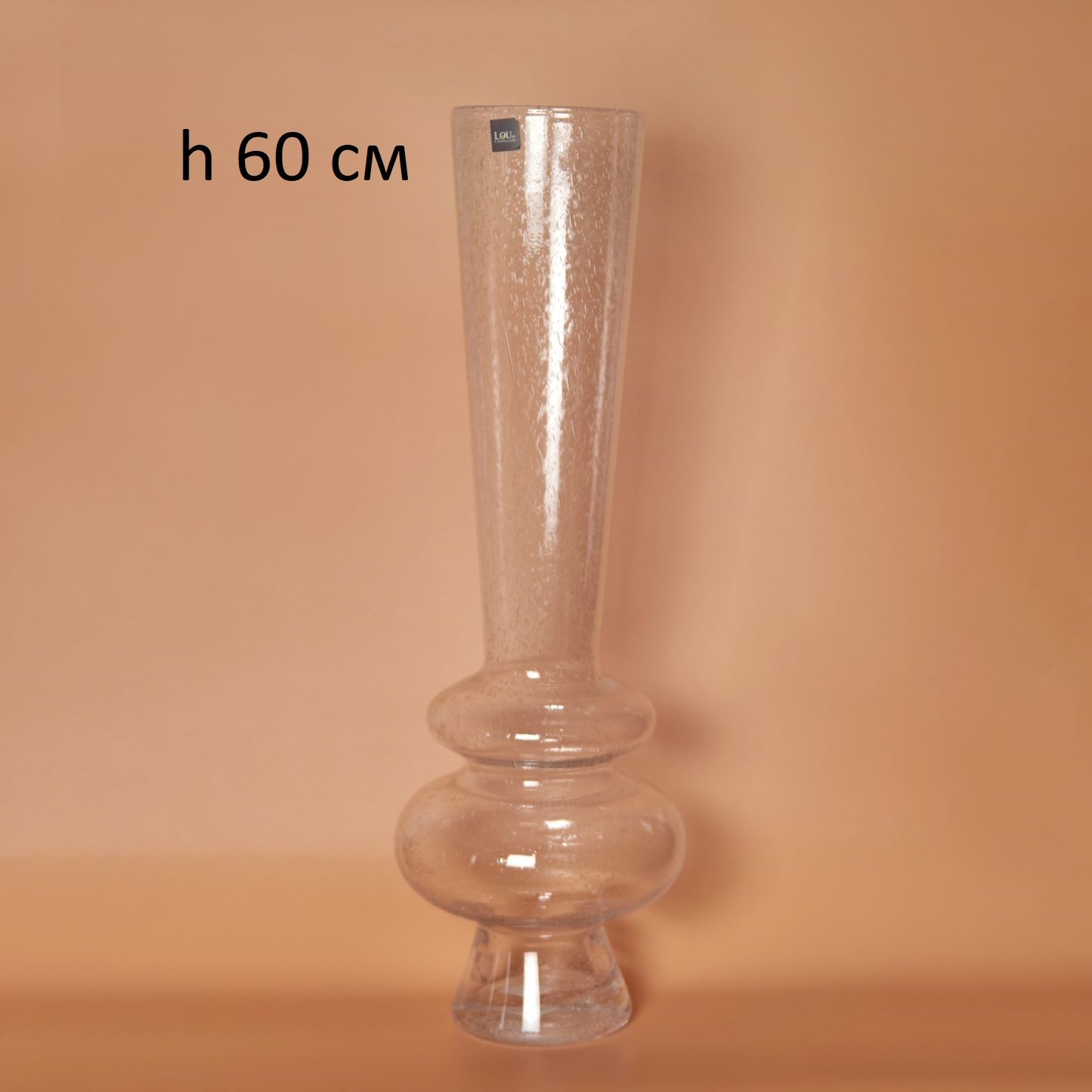 

Ваза стеклянная Lou de Castellane "Престиж" h 60 см прозрачная