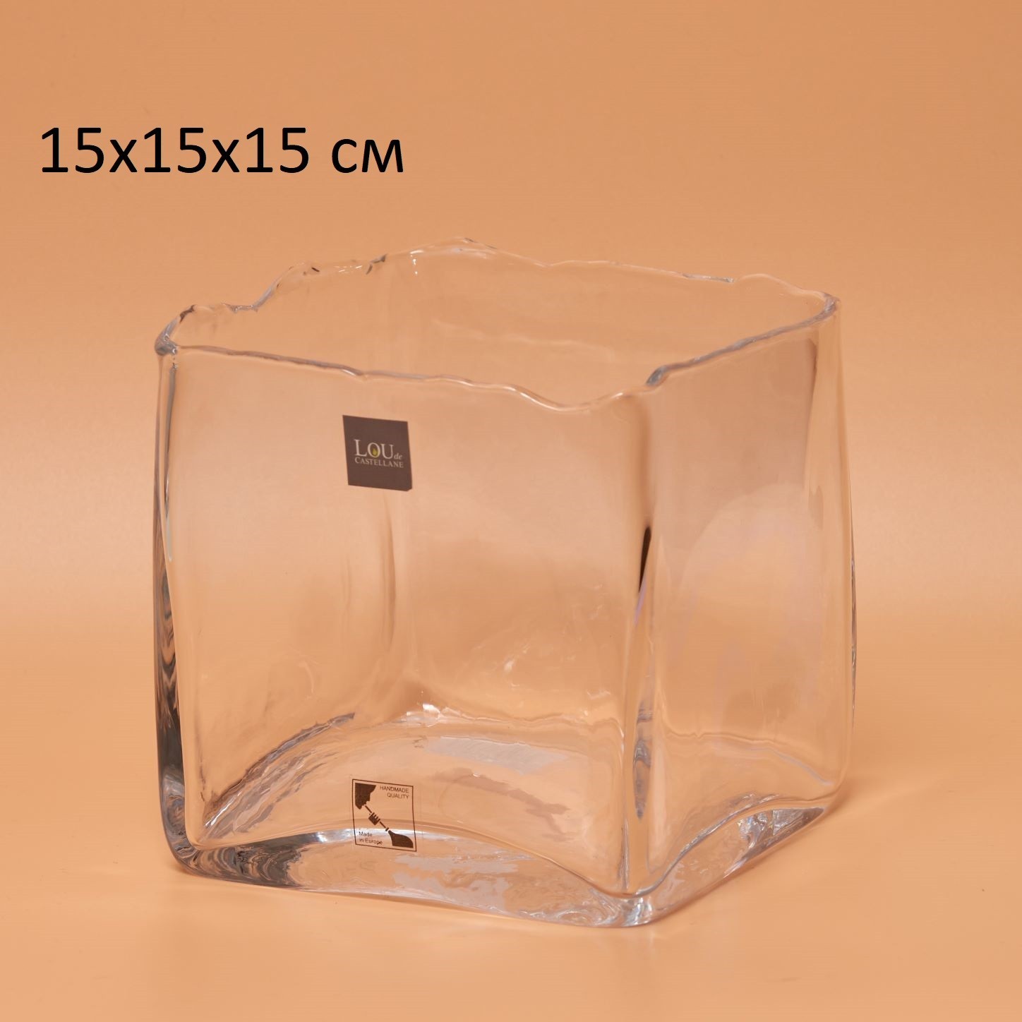 

Ваза стеклянная Lou de Castellane "Квадратный волнистый прямоугольник" h 15 см прозрачная