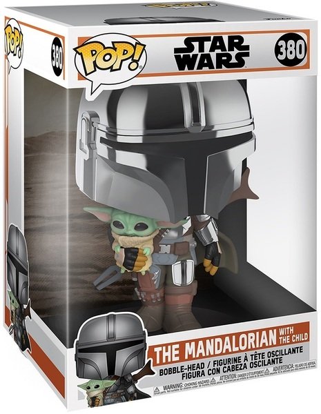 

Фигурка Funko POP! Bobble Star Wars Mandalorian Mandalorian with Child Chrome 10" 49931 (FUN25491916)