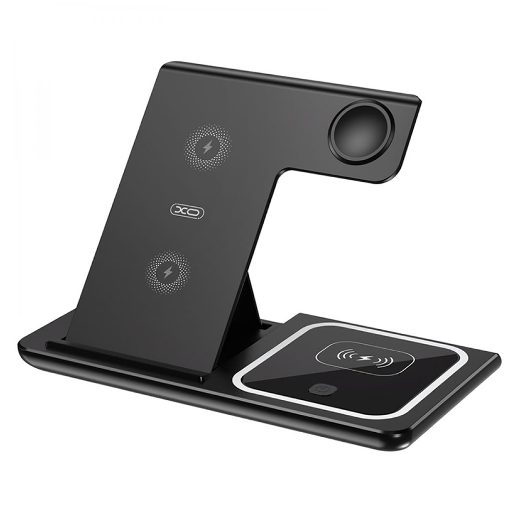 

Беспроводное зарядное устройство XO WX023 W15 для смартфонов, наушников, смарт-часов с технологией Qi, Black