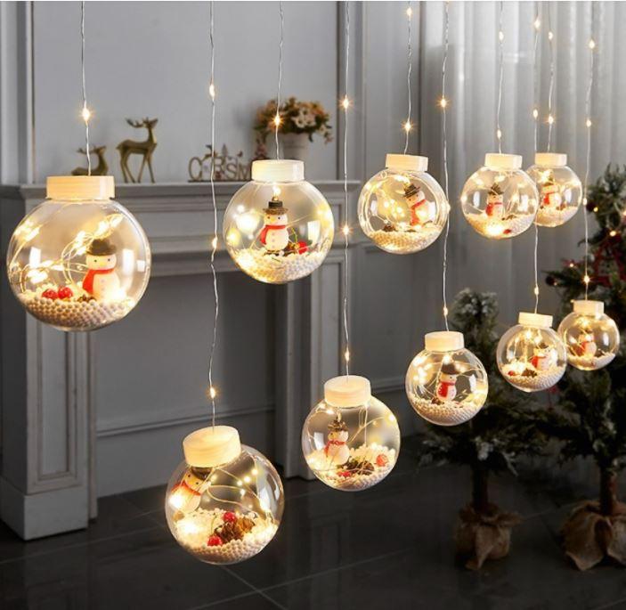 

Гирлянда Xmas WW-1 Copper curtain ball lamp 7258 Снеговик, теплый белый свет