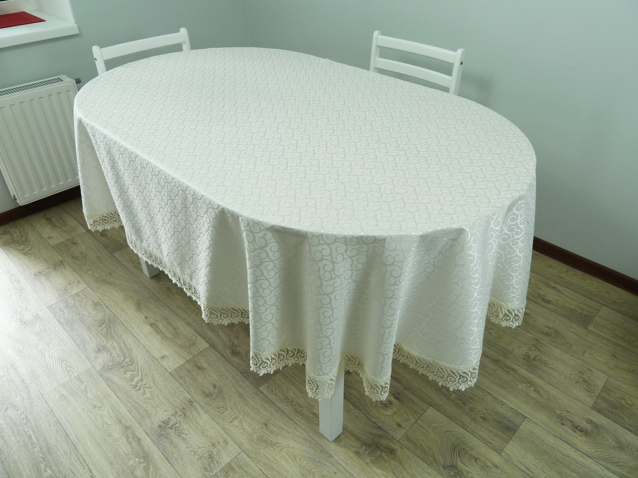

Скатерть CARDION овальная Citir 160*260 см кремовая, hipno