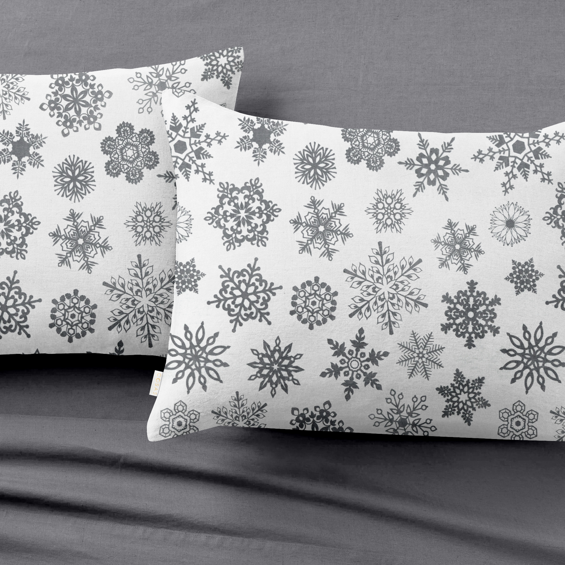 

Комплект постельного белья Cosas Ranfors Graphite Snowflakes Grey 160х220