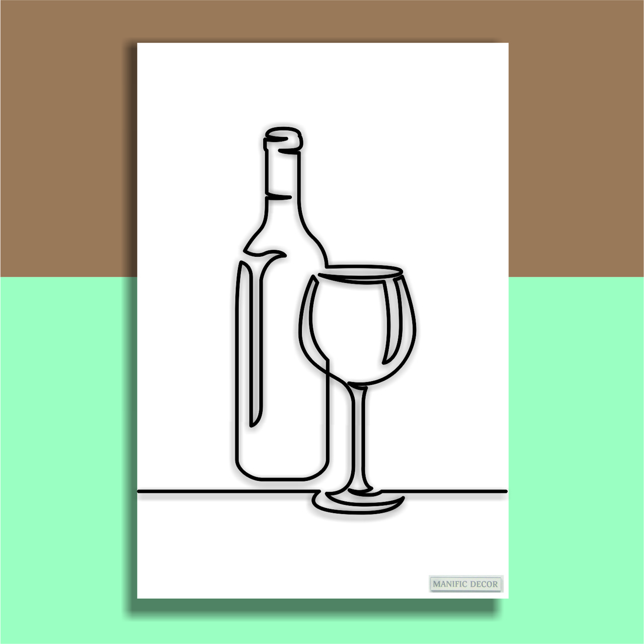 

Картина интерьерная абстрактная настенная арт панно на холсте Manific Decor Wineglass / Бокал для вина 40*60 см
