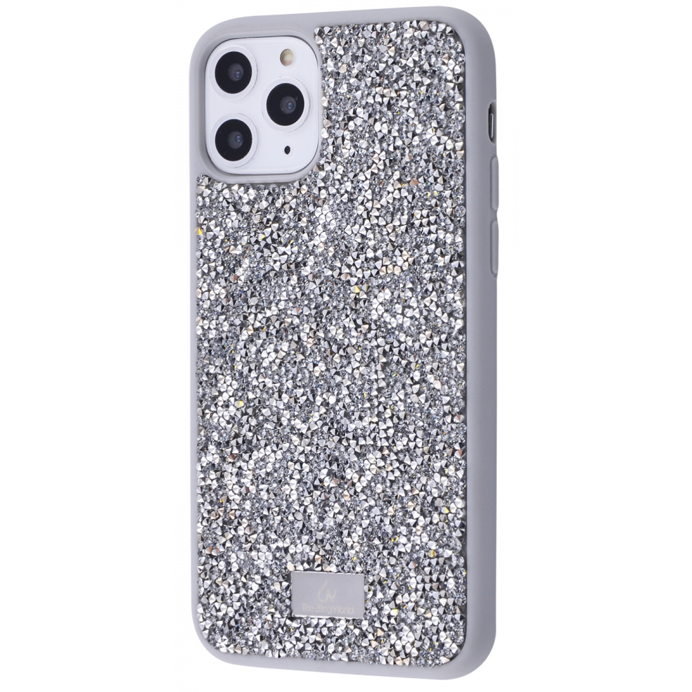 

Чехол с камнями и блёстками Bling World Grainy Diamonds (TPU) iPhone 12 Pro Max silver Металлик