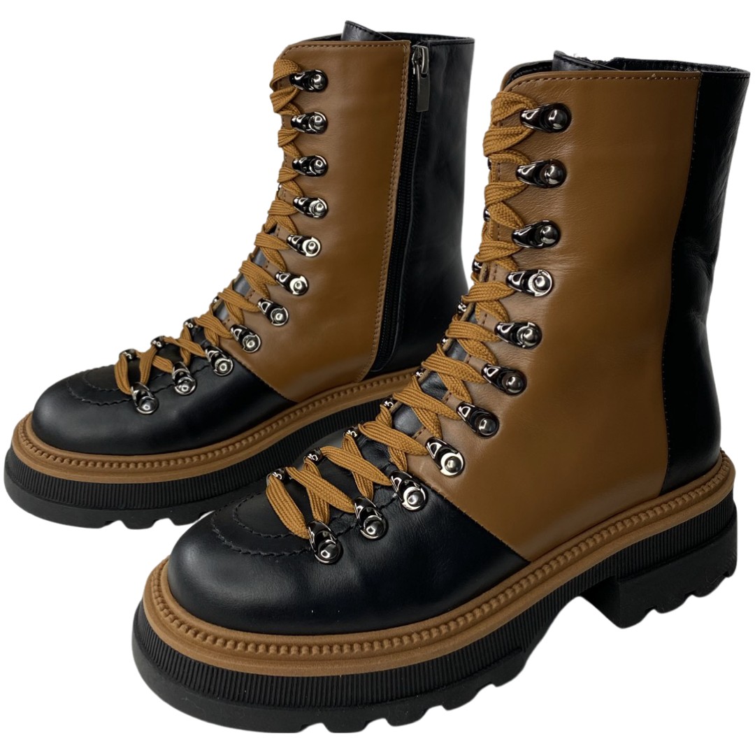 

Ботинки Natali Diamond 0281 Черный с коричневым 37 24 см