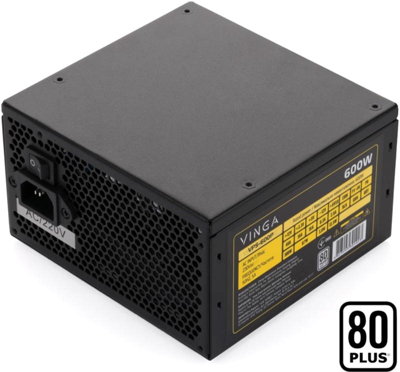 

Блок питания Vinga 600W (VPS-600P)