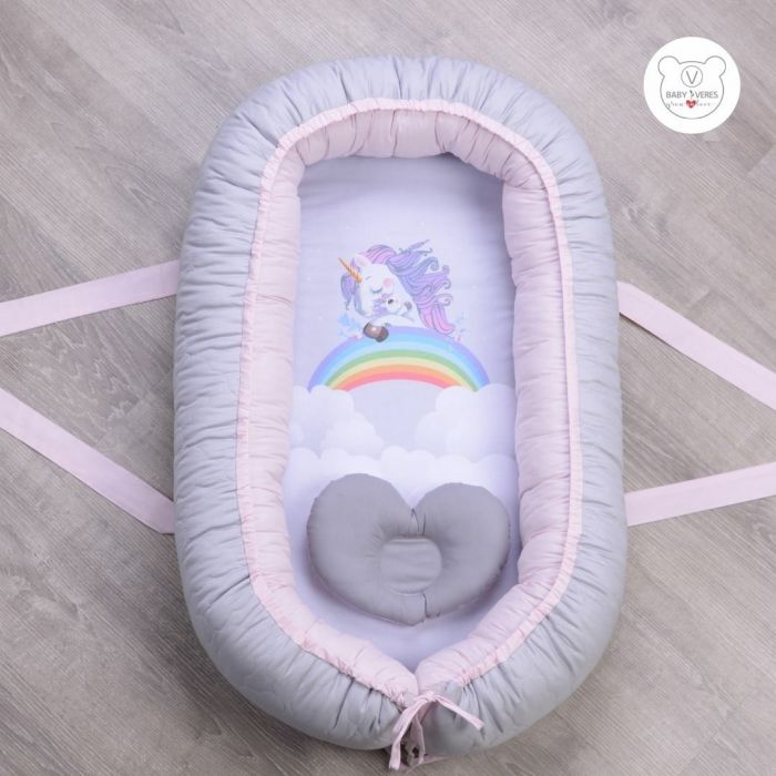 

Кокон-гнездышко для новорожденного Baby Veres Unicorn love