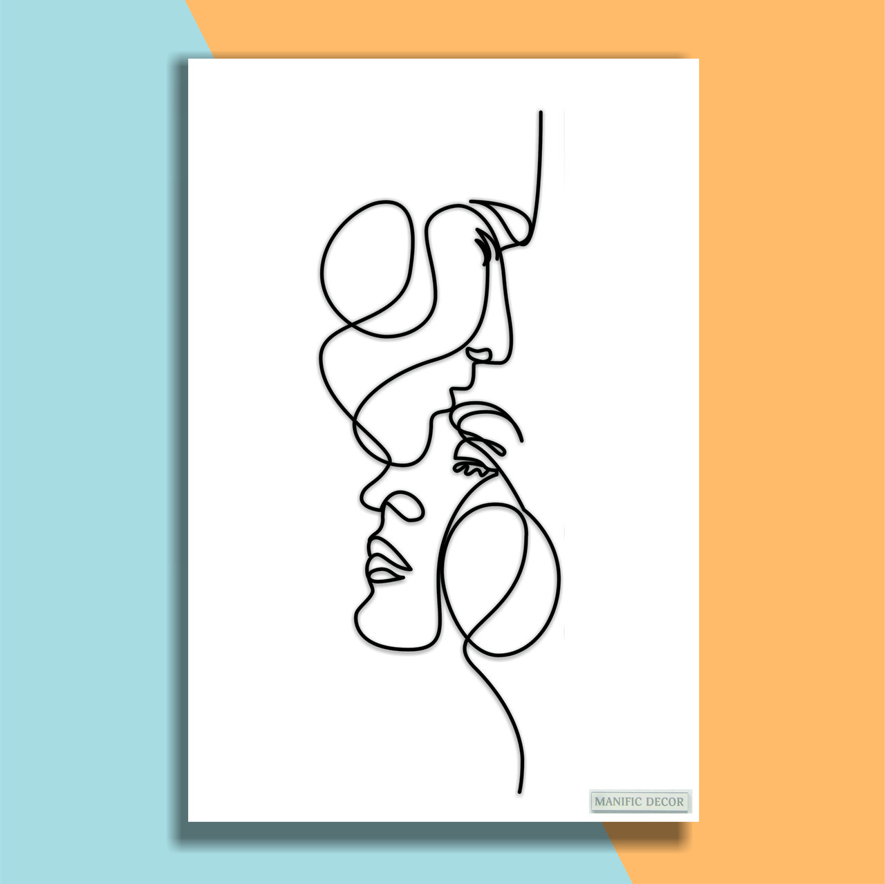 

Картина интерьерная абстрактная настенная арт панно на холсте Manific Decor Wall Art He & She / Он и Она 50*70 см