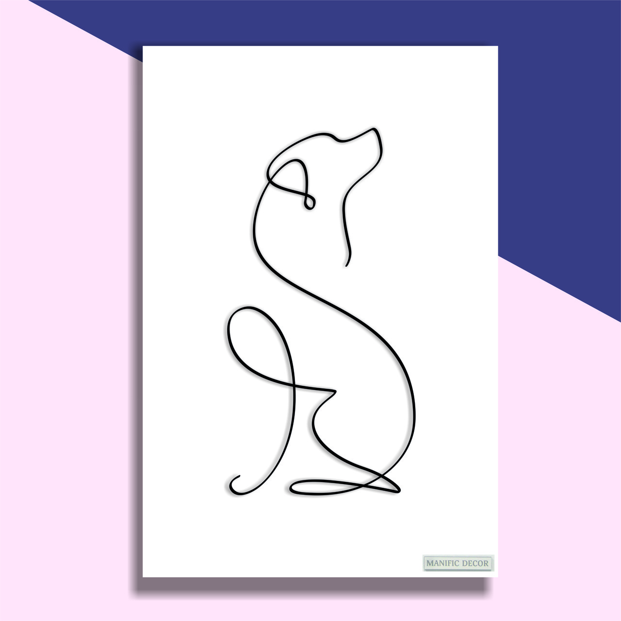 

Картина интерьерная абстрактная настенная арт панно на холсте Manific Decor Wall Art Dog / Собака 40*60 см