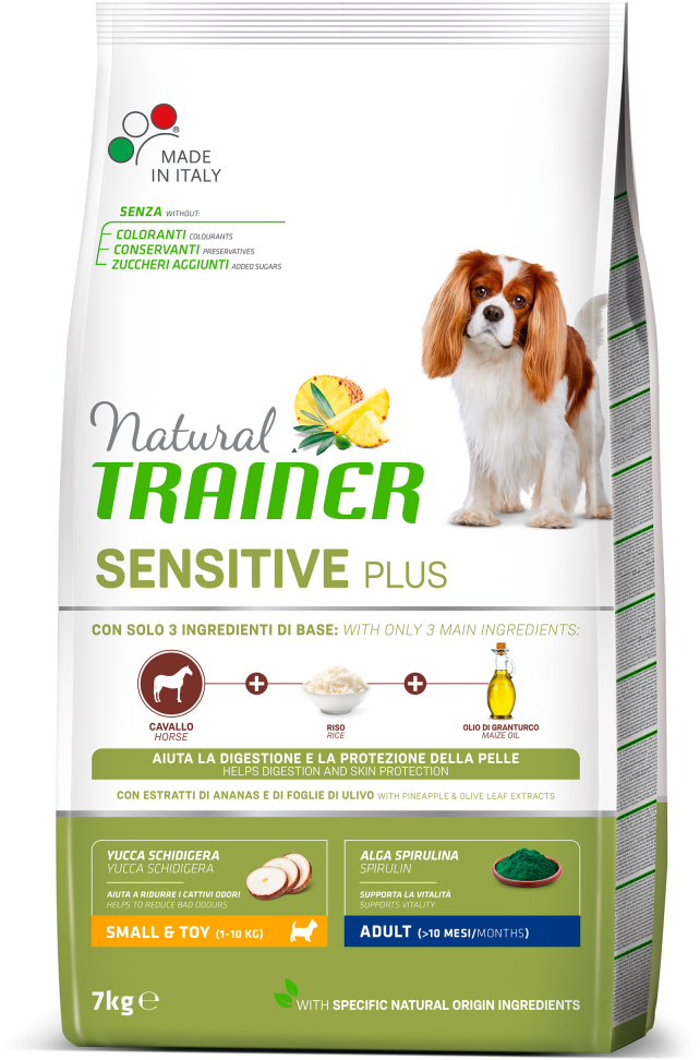 

Сухой корм для собак Natural Trainer Dog Sensitive Plus Adult Mini With Horse с кониной, рисом и маслом 7 кг